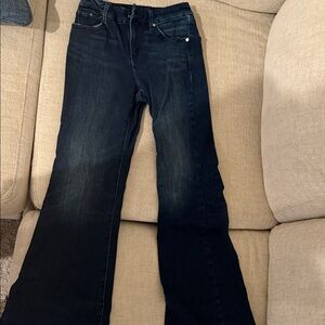 Express Dark Blue Flare Jeans